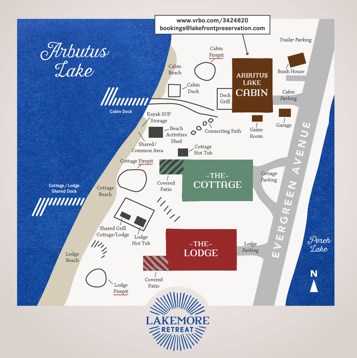 Lakemore Retreat Map